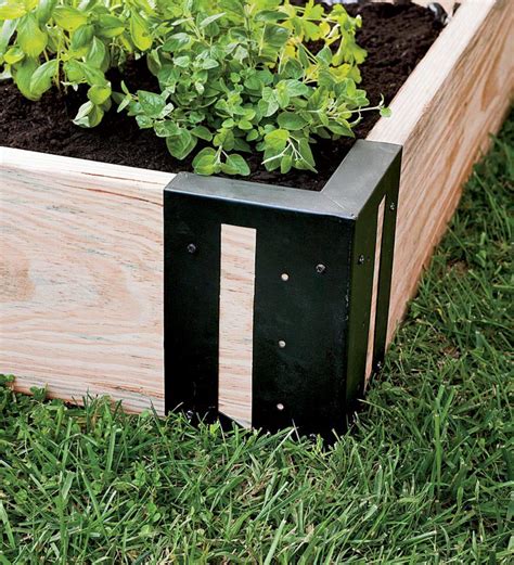 planter box with metal corners|corner connectors for raised beds.